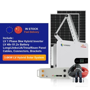 <span class=keywords><strong>En</strong></span> stock 3600w 3.6kva 3.6kw <span class=keywords><strong>1</strong></span> phase LV onduleur 48V 51.2V 106ah Lifepo4 batterie niveau <span class=keywords><strong>1</strong></span> panneau système d'alimentation solaire hybride pour la maison - Product Image 1