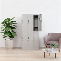 Armoire vestiaire robuste à 6 portes en acier pour vestiaire d'employés, salle de sport et lieu de travail – Achat en gros pour l'ingénierie