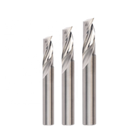 Fraise à cannelure unique pour aluminium, outil CNC en carbure de tungstène massif, embouts de routeur