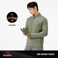 Veste en polaire légère Polartec 200 pour l'extérieur, fermeture éclair, veste bomber pour l'hiver et l'automne, chaude