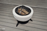 Brasero d'extérieur haut de gamme coréen moderne en acier, sculpté à la main, en fibre-ciment luxueux, pour la maison, le camping et le barbecue au charbon de bois