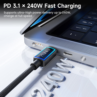 Cable de Carga Rápida Inteligente y Seguro Toocki de 240 W, Transferencia de Archivos Instantánea y Transmisión de Corriente Estable para Viajes de Negocios y Oficina