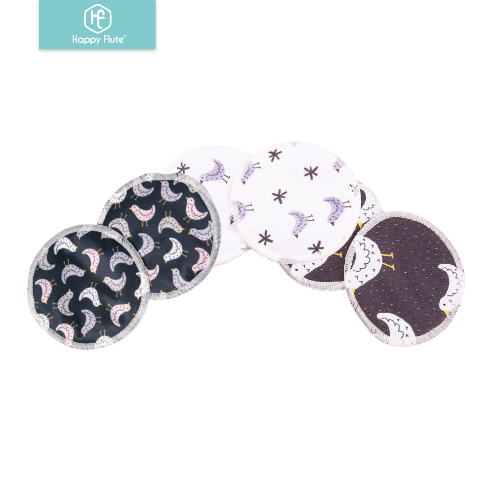 Happyflute 6pcs/set Reusable Bamboo Terry Nursing Pad Mummy Breast Pad