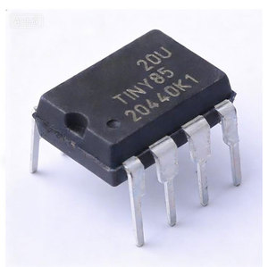 ATTINY85-20PU Attiny85 วงจรรวมไมโครคอนโทรลเลอร์แท้ ชิ้นส่วนอิเล็กทรอนิกส์ ไอซี MCU 8บิต 8KB แฟลช 8DIP - Product Image 1