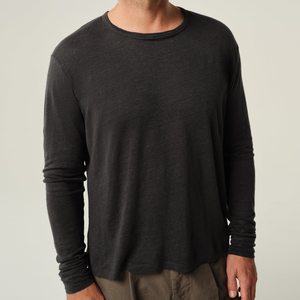 Maglietta a maniche lunghe da <span class=keywords><strong>uomo</strong></span> <span class=keywords><strong>in</strong></span> <span class=keywords><strong>lino</strong></span> e cotone, <span class=keywords><strong>t</strong></span>-<span class=keywords><strong>shirt</strong></span> <span class=keywords><strong>in</strong></span> jersey organico, <span class=keywords><strong>t</strong></span>-<span class=keywords><strong>shirt</strong></span> ecologica da <span class=keywords><strong>uomo</strong></span> con scollo rotondo. - Product Image 3