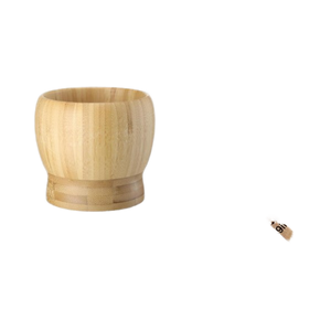 ที่บดกระเทียมไม้แบบชนบทเครื่องมือใส่เครื่องเทศสมุนไพรออกแบบโลโก้ได้ตามต้องการ - Product Image 1