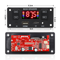 Bluetooth 5.0 2*30W 60W Amplifier Pemutar Audio 12V DIY MP3 Modul Radio Mobil FM dengan TF USB Mic Panggilan Nirkabel Rekaman Gaya Kartu