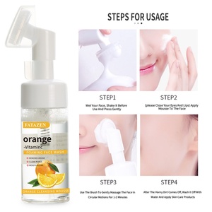FATAZEN Naranja Vitamina C Belleza Cuidado DE LA PIEL Mousse Facial Limpiador Gel de limpieza profunda Espuma de lavado de cara - Product Image 4