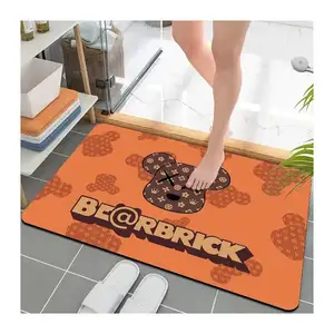 contemporary Customizable korean style household items bathroom products super absorbent bath mat quick drying bathroom rug