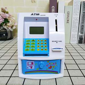Cajas DE SEGURIDAD electrónicas Alcancia, Abs Coin Atm con bloqueo de contraseña Caja de ahorro de dinero para niños Material Juguetes/ - Product Image 6