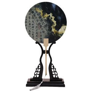 Fatingna Antique rétro Hanfu ventilateur ancien bambou artisanat décoratif fleur motif Portable National marée Style pour les cadeaux d'affaires - Product Image 5