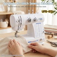 Máquina de Coser Electrónica UKICRA UFR-813 - Longitud de Puntada Ajustable, Mecanismo de Alimentación por Caída, Diseño de Bolsillo, Fácil de Usar para el Hogar