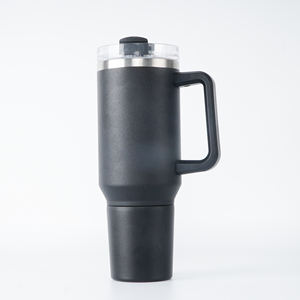 2 в 1 современные изолированные стаканы с крышкой 40 унций 1200 мл дорожная кружка тумблер с ручкой и трубчатой крышкой портативная ручка - Product Image 2
