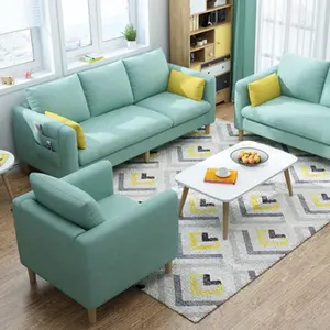 Đồ Nội Thất Bằng Vải Phong Cách Bắc Âu Hiện Đại Giá Rẻ Bộ Sofa PHÒNG KHÁCH Nhiều Ngăn