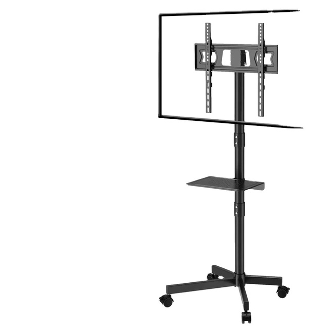 LCD Steel Floor TV Stand 14-55inch Mobile Rack Cart for Office