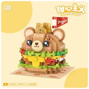 Pour LOZ <span class=keywords><strong>Mini</strong></span> série de blocs de construction modèle jouet de nourriture occidentale Hamburger et frites vente chaude briques de microparticules - Product Image 4