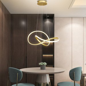 Europe du Nord Moderne Dimmable Simple Anneau Forme <span class=keywords><strong>Lustre</strong></span> Éclairage À La Maison Café couleur Led <span class=keywords><strong>Lustre</strong></span> <span class=keywords><strong>Lustre</strong></span> Décoratif - Product Image 2