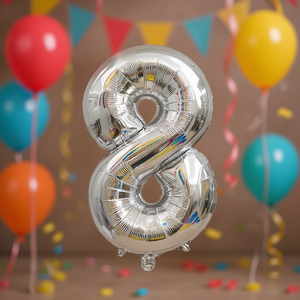 Palloncini in Alluminio Argento N.8 da 40 Pollici, 240 Pezzi/Confezione per Decorazioni Festive - Product Image 2