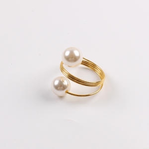 Wholesale Stocked Custom Elegant <b>Silver</b> & Gold Plated Zinc Alloy American Style Flower Shape <b>Napkin</b> Rings for Weddings - Product Image 2