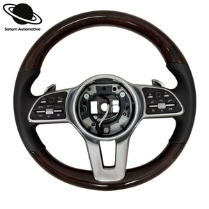 Schwarzes Holz-Lenkrad für Mercedes Benz W176 W177 W245 W246 W247 W202 W203 W204 W205 W211 W212 W213 W463 G63 E63 AMG <span class=keywords><strong>C218</strong></span> - Product Image 3