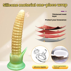Neuer Speziell Geformter Flüssig-Silikon <span class=keywords><strong>Penis</strong></span> Elektrischer Analplug Mais-Springei Weich Wasserdicht Umweltfreundlich Weiblicher <span class=keywords><strong>Masturbator</strong></span> - Product Image 3