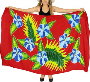 Hawaii lavalava nhà sản xuất chuyên nghiệp hoa in phụ nữ bãi biển Khăn tùy chỉnh thoải mái bọc đồ bơi bãi biển sarong - Product Image 5