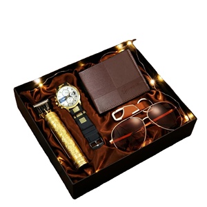 Ensemble cadeau de luxe pour homme, montre, portefeuille, lunettes de soleil, porte-clés, idéal pour un anniversaire, la fête des pères, Noël et la Saint-Valentin - Product Image 2