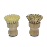 Brosse à vaisselle en fibre de bambou naturelle de qualité supérieure, brosse à casseroles en bois, best-seller