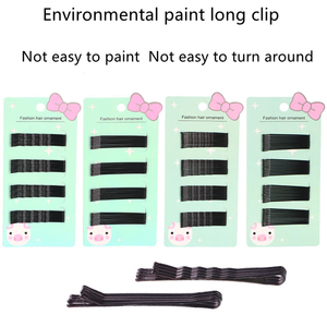 Épingles à cheveux en acier ondulé droit de 6 cm/5 cm, noires, simples, épingles à cheveux <span class=keywords><strong>bob</strong></span>, vente en gros, accessoires pour filles - Product Image 6