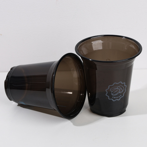 Dùng Một Lần 98Mm 16Oz Đầy Đủ Màu Đen Pet Cốc Nhựa Biểu Tượng Tùy Chỉnh In Màu Đen Nhựa Lạnh Cốc Nước Giải Khát Với Nắp - Product Image 5