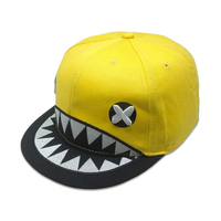 Gorra Snapback con Bordado Personalizado OEM, Diseño de Cara de Monstruo, Gorra de Hip-hop Estructurada con Visera Plana para Niños, para Deportes