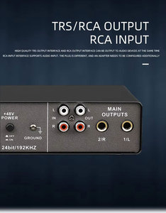 Interface audio USB 2 canaux, 2 entrées XLR, <span class=keywords><strong>carte</strong></span> <span class=keywords><strong>son</strong></span> 24 bits 192 kHz, alimentation fantôme 48 V, enregistrement <span class=keywords><strong>guitare</strong></span> Hi-Z, streaming, fabrication industrielle - Product Image 6