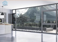 Fenêtre à battant d'angle sans pilier en aluminium, sur mesure, avec verre de sécurité pour projets de construction résidentielle à l'étranger