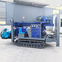 Foreuse rotative hydraulique pour forage diesel sur chenilles puits d'eau de 300m de profondeur avec moteur de boîte de vitesses et composants du noyau du moteur