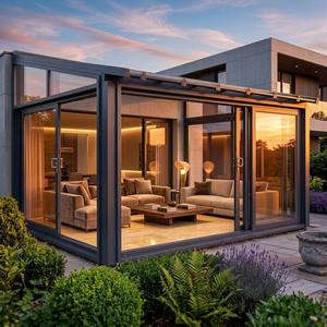 Yeyon 2026 OEM Véranda en verre et aluminium de qualité supérieure, à rupture de pont thermique, pour jardin résidentiel extérieur - Product Image 1