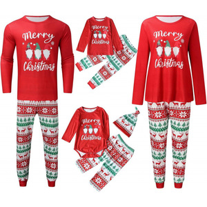 Piyama Natal lengan panjang untuk keluarga, piyama rumah merah panjang, piyama Natal yang cocok untuk keluarga - Product Image 6