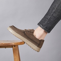 Chaussures décontractées d'été à lacets, confortables et souples, en cuir de vachette, semelle extérieure en caoutchouc amortissant, bout lumineux