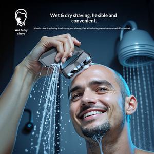 6 1 IPX7 เครื่องโกนหนวดกันน้ำ ปรับความเร็วได้ จอแสดงผลดิจิตอล ไร้สาย ชาร์จแบบ Type-C เครื่องโกนหนวดแบบหัวเดียว กระเป๋าเก็บของ ใช้ในบ้าน แบบคู่ - Product Image 2