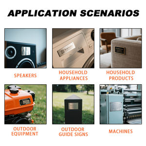 Placa de Identificación de Aluminio Adhesiva Impermeable con Logotipo Metálico en Relieve 3D de Acero Inoxidable de Alta Calidad - Product Image 6