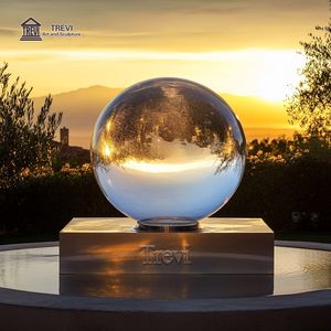 Benutzer definierte Größe Private Garten dekoration Acryl kugel Kugel Wasser brunnen mit Edelstahl basis - Product Image 4