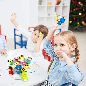 ของเล่นเพื่อการศึกษาของเด็กทารก,ของเล่นแบบมินิการ์ตูนหุ่นนิ้วสัตว์ของเล่นที่มีปฏิสัมพันธ์ผ่อนคลายตุ๊กตาปลายนิ้วซิลิโคนของเล่นตุ๊กตาขนาดเล็ก - Product Image 3