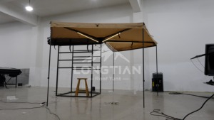 Auvent de voiture à 270 degrés, tissu Oxford 600D, PVC 1000G, bande LED, double tige, pieds réglables 2M/2.5M, OEM - Product Image 1