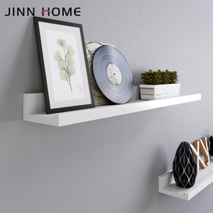 Juego de 2 estantes flotantes de madera blanca, repisa de pared para sala de estar, cocina, almacenamiento para marcos de fotos, libros, <span class=keywords><strong>estante</strong></span> de esquina de pared - Product Image 6