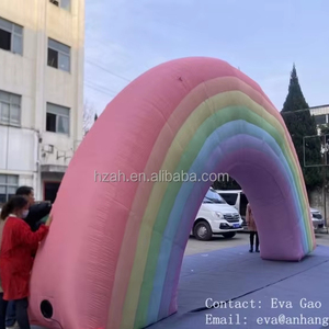 Globo de arco de boda de arco iris de nube inflable de luz LED con globo de nube y aire inflables de publicidad - Product Image 6
