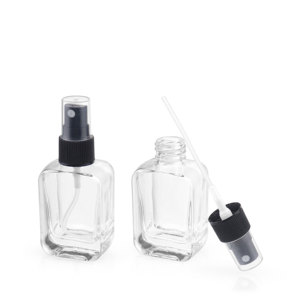 Rỗng 30ml chai nước hoa thủy tinh bao bì phẳng vuông trong suốt chai nước hoa với bơm phun - Product Image 6