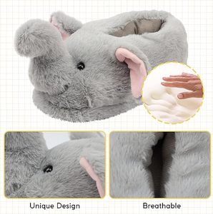 Sevimli peluş hayvan terlikleri kabarık sıcak peluş ev ayakkabıları yenilik yumuşak terlik karikatür hediyeler çocuklar için - Product Image 5