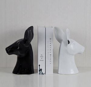 Porte-<span class=keywords><strong>livre</strong></span> en céramique, 1 pièce, style nordique, pour maison, tête de cerf, <span class=keywords><strong>poterie</strong></span> Animal, Vases artisanaux en porcelaine, décorations créatives de salon - Product Image 3