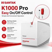 SANTAK K1000 Pro Sistema de Alimentación Ininterrumpida (UPS) Inteligente y Silencioso de 600W con Protección Contra Sobretensiones y Estabilización Automática de Voltaje