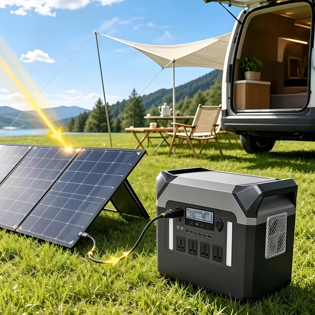 2000W/2500W/3000W Portable Outdoor Power Station Multi-Function High-Capacity LiFePO4 Battery Digital Display Solar Charging