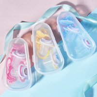 Lot de clips à bas prix, sucettes en silicone pour bébé reborn avec capuchon en cristal, vente en gros